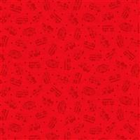Roamin Holiday in Red Silouhette Fabric 0.5m