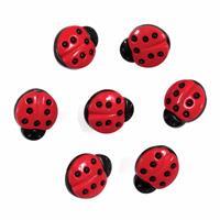Ladybird Buttons Pack of 7