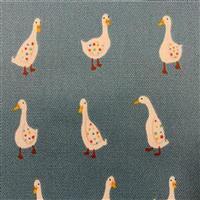 Geese On Blue Fabric 0.5m - exclusive