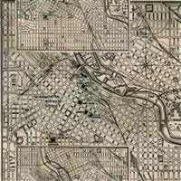 Tim Holtz Eclectic Elements Street Maps Black Extra Wide Backing Fabric 0.5m (274cm) 