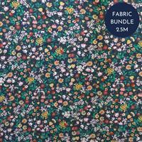 Floral Jazz Viscose Morracain Crepe Fabric Bundle (2.5m)