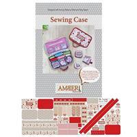 Amber Makes Redwork Sewing Case Kit: Instructions & Panel (140 x 55cm)