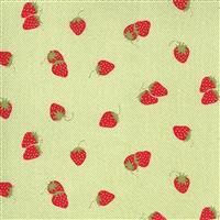 Moda Sunday Stroll in Green Strawberry Fabric 0.5m