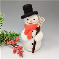 The Crafty Kit Company Festive Snowman Needle Felting Kit