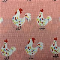Hens On Pink Fabric 0.5m - exclusive