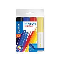 Broad Point Wallet of 4 Essential Colours Fabric Pens