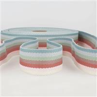 Webbing Multi-Coloured Vintage Stripes 40mm (1m) 