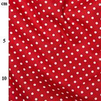 Rose and Hubble Cotton Poplin Spots on Red Fabric 0.5m