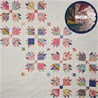 Riley Blake Sonnet Dusk Paw Tracks Quilt Kit (64"x64"): Pattern, 10" Charm Pack & Fabric (3m). Free Pattern 