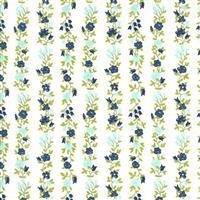 Moda Sunday Stroll in White Blue Floral Stripe Fabric 0.5m