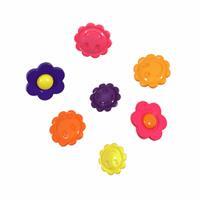 Novelty Smiley Flower Buttons Pack of 7