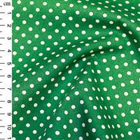 Rose and Hubble Cotton Poplin Spots on Emerald Fabric 0.5m