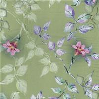 Cotton Lawn Leaves Green Fabric 0.5m